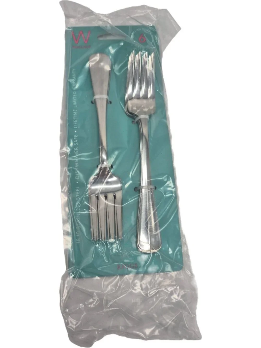 Wallace Riggs Salad Forks 6-Piece Silverware Set Dishwasher Safe 18/10 Stainless